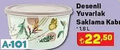 DESENLİ YUVARLAK SAKLAMA KABI DESENLİ YUVARLAK SAKLAMA KABI